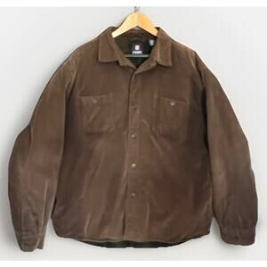 VTG Chaps Corduroy Flannel Lined Shirt Jacket Shacket Mens Sz XXL Chore Outdoor